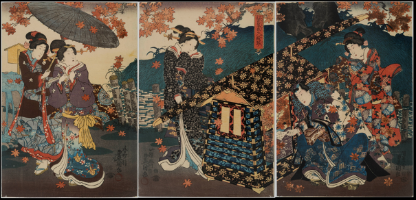 A Canopy of Maple Leaves, the Patterned Strings of a Koto